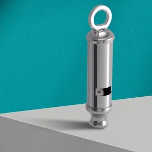 Heyelf-Signal whistles,Titanium Emergency Whistle Safety Whistle with Lanyard Suitable for Camping Hiking Pet Training Coaching Sports Hang Around Your Neck (Silver).